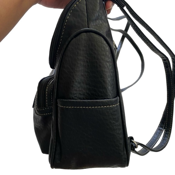 NWT MultiSac Vegan Leather Multipockets Stylish Black Major Backpack - Picture 13 of 17